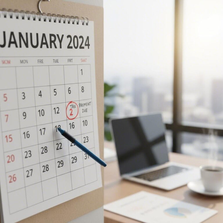 1월 달력에 등록면허세 납부 기한인 2월 2일을 강조 표시한 이미지
