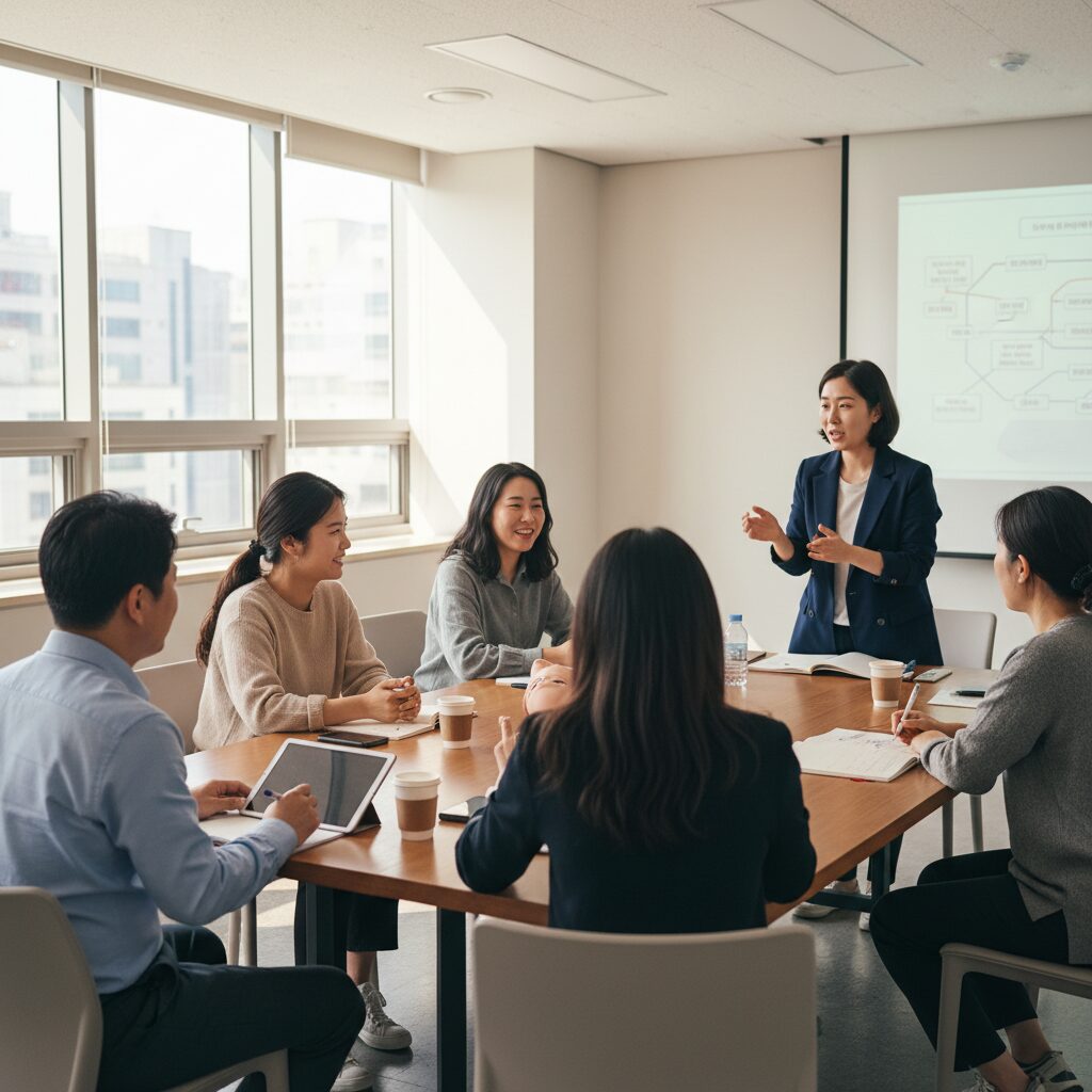 전문성을 갖춘 돌봄 종사자 교육 모습