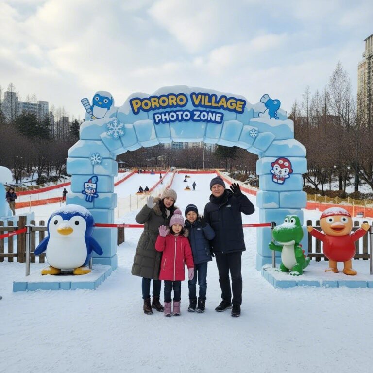 잠원 눈썰매장 내 뽀로로 빌리지 포토존