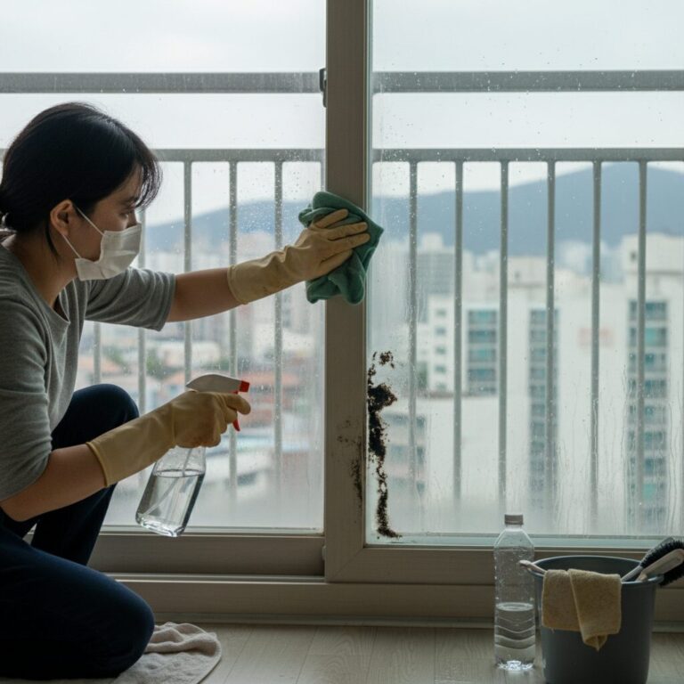 창문 결로 곰팡이 제거 방법