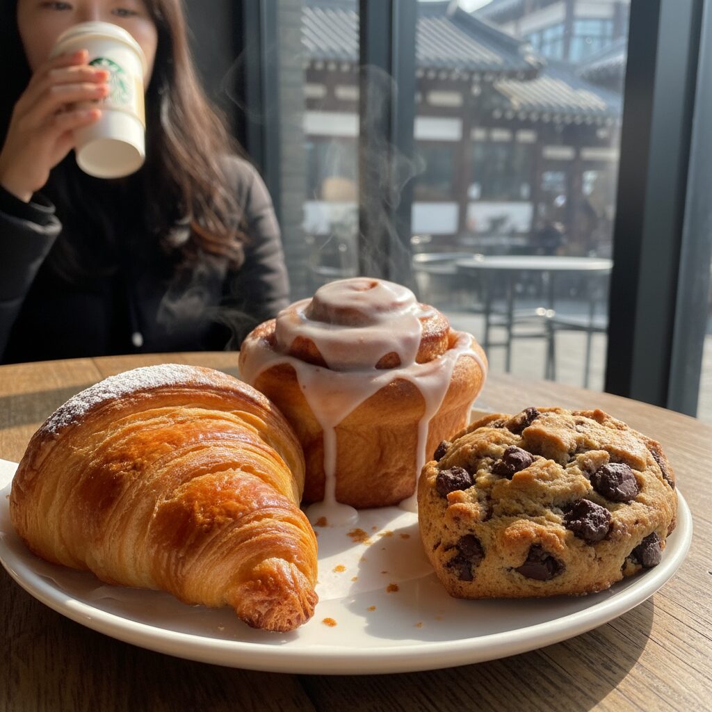 스타벅스 베이프 맛과 종류 완벽 정리 따뜻한 오븐에 구워진 스타벅스 베이프 세 가지 종류가 접시에 담겨 있음