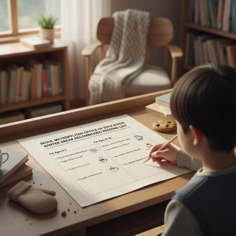 서울시교육청 어린이도서관 겨울방학 권장도서 목록 페이지 캡처 이미지