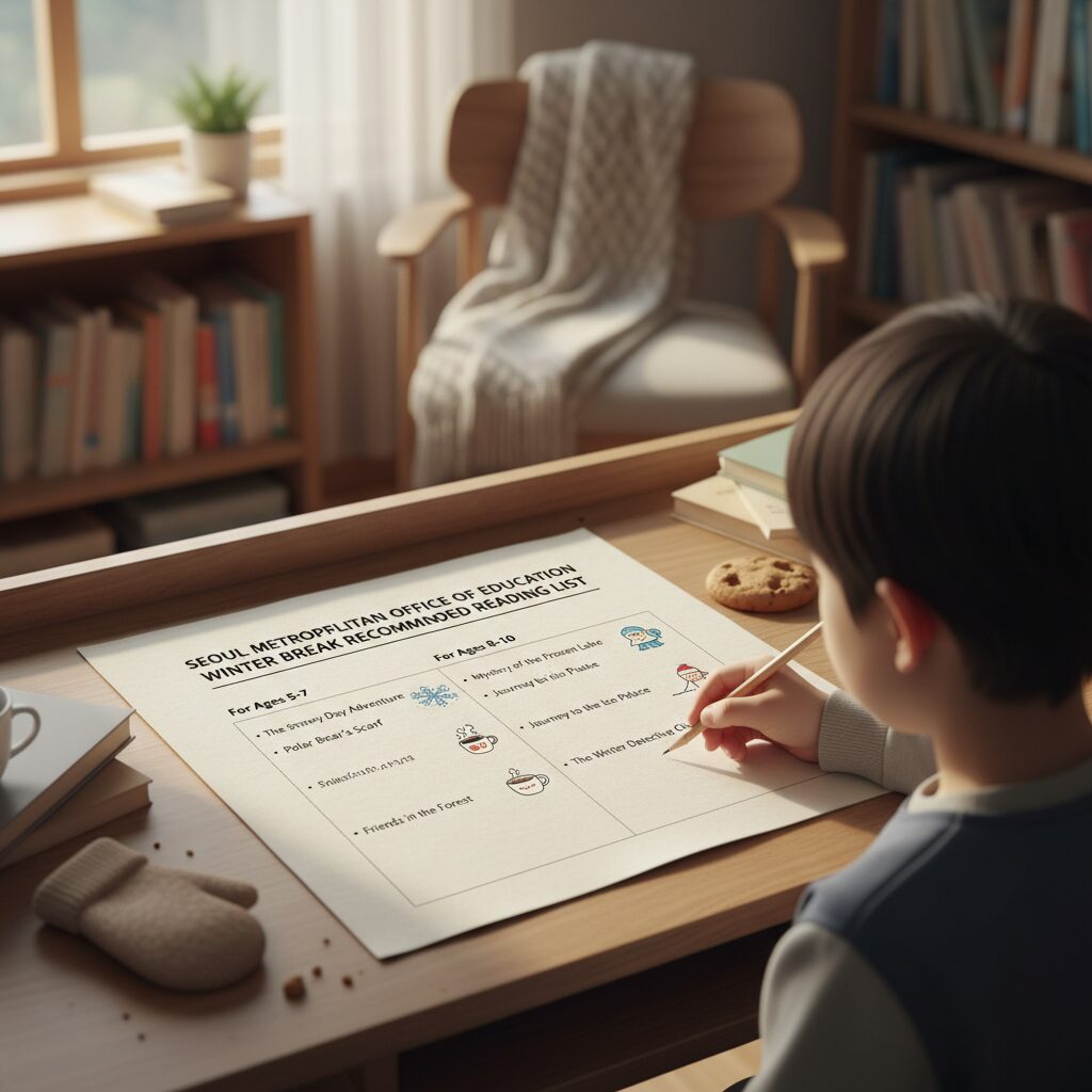 서울시교육청 어린이도서관 겨울방학 권장도서 목록 페이지 캡처 이미지