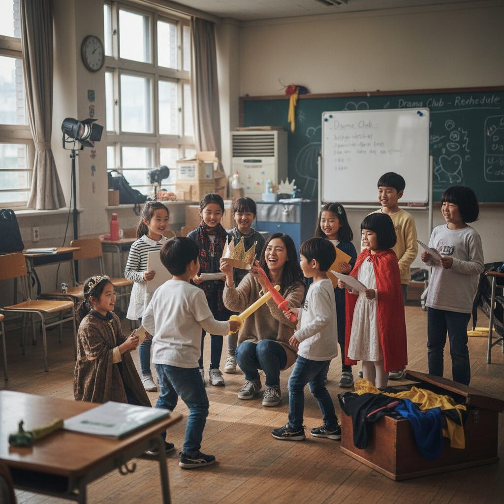 방과후 태리쌤 연극반 교실에서 아이들과 함께한 김태리