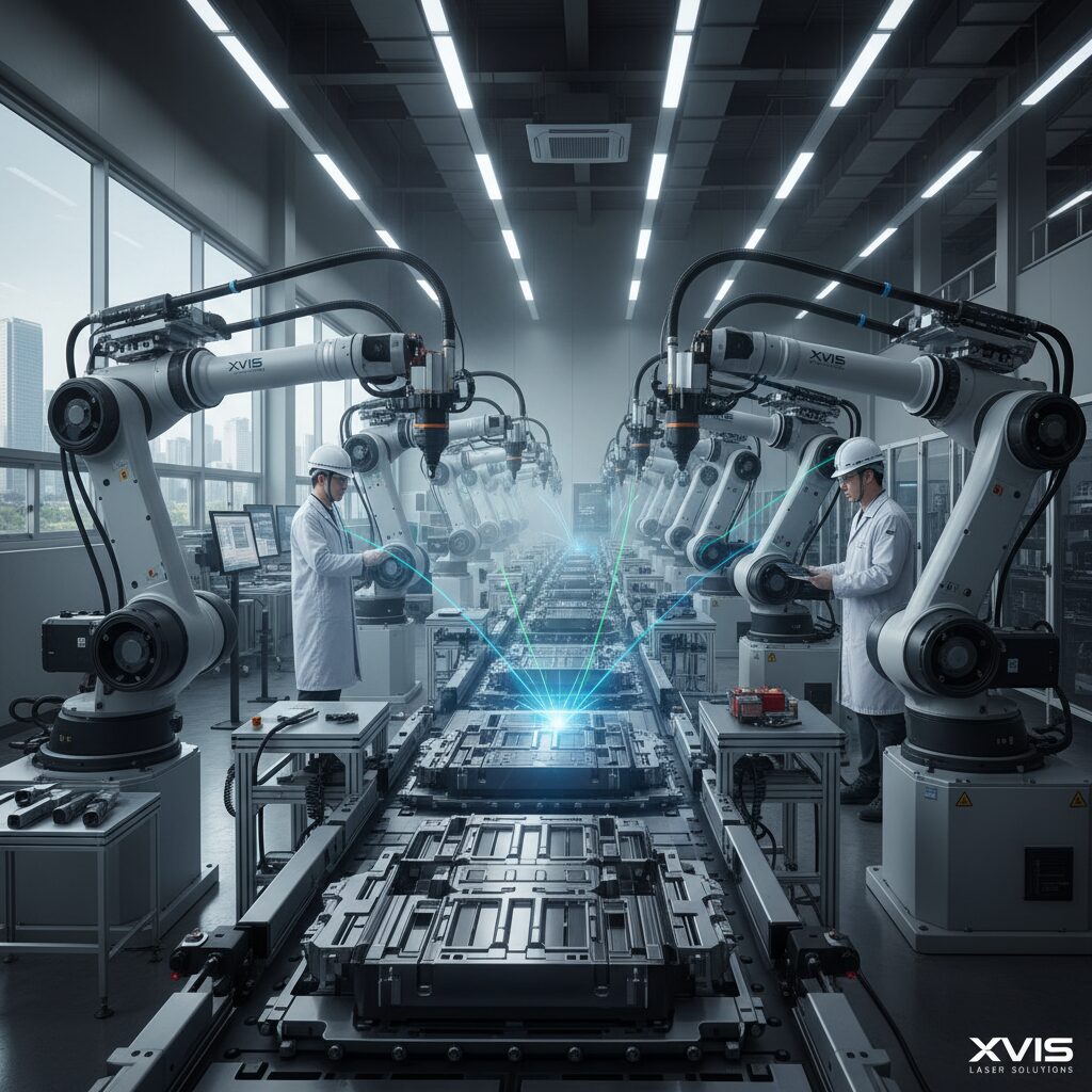 엑스비스 레이저 솔루션을 활용한 자동화 생산 라인
