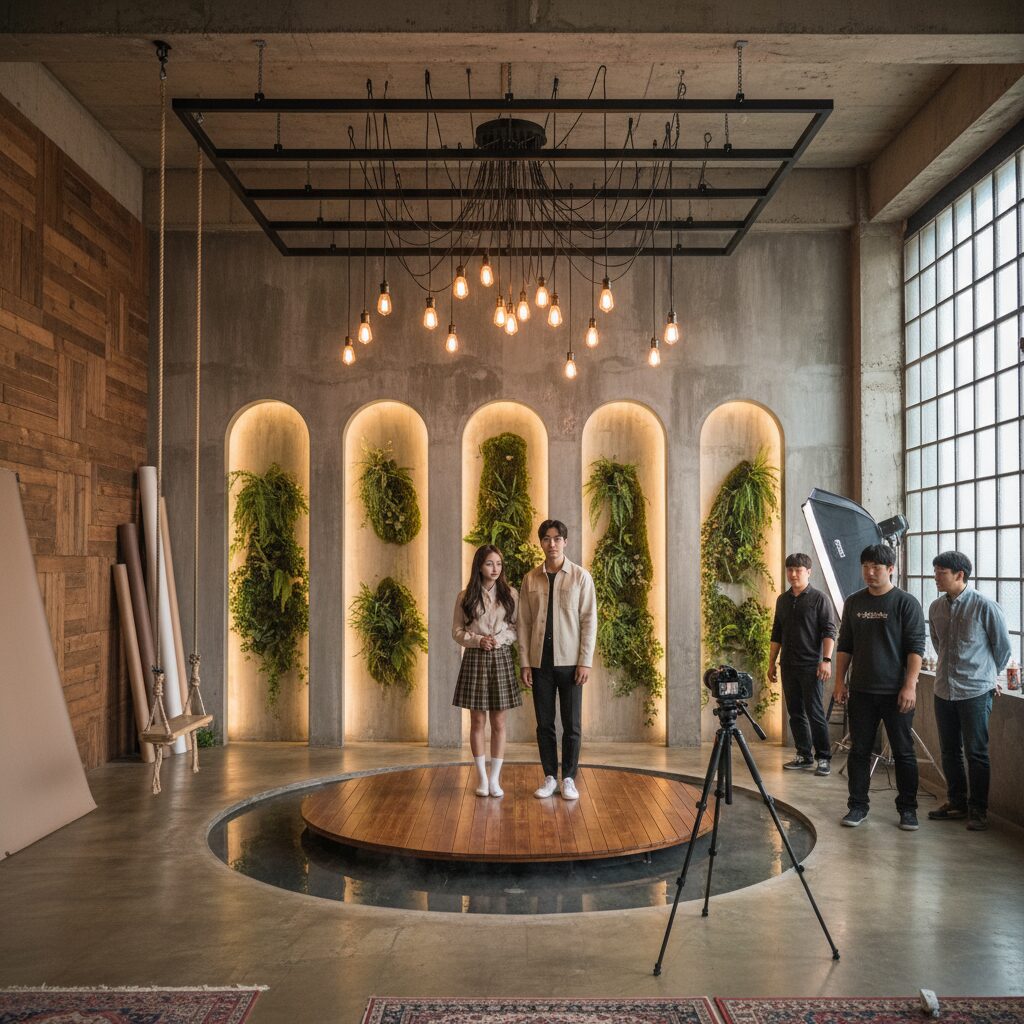 독특한 컨셉의 사진 촬영 공간 내부