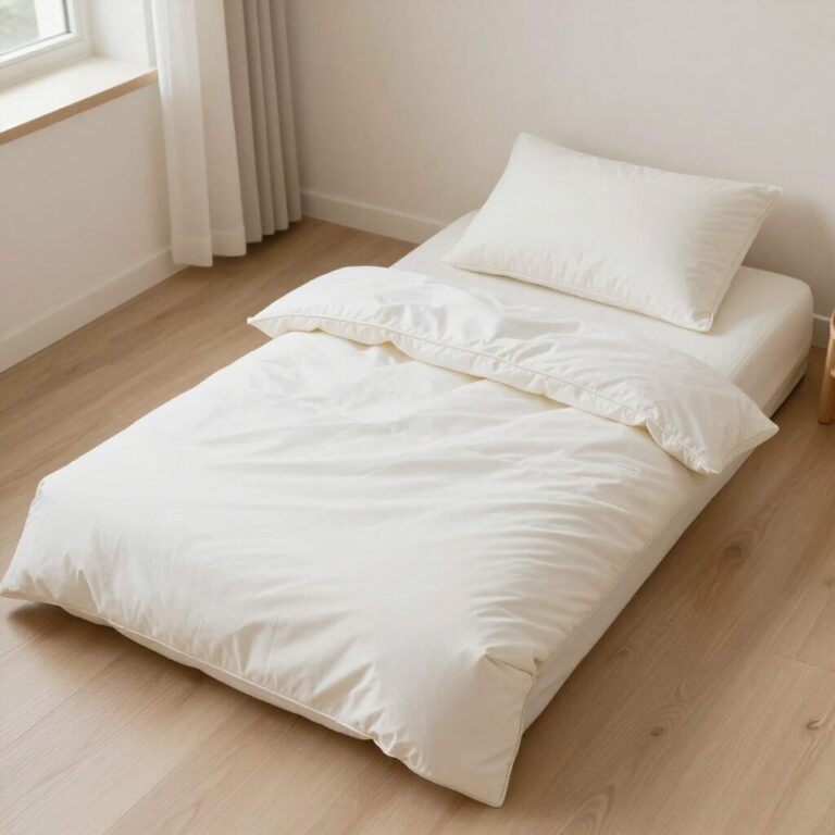 일체형 어린이집 낮잠이불 패드와 베개가 연결된 모습