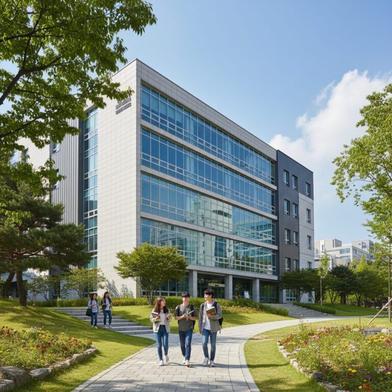 숭실대학교 캠퍼스 내 글로벌미래교육원 건물 외관