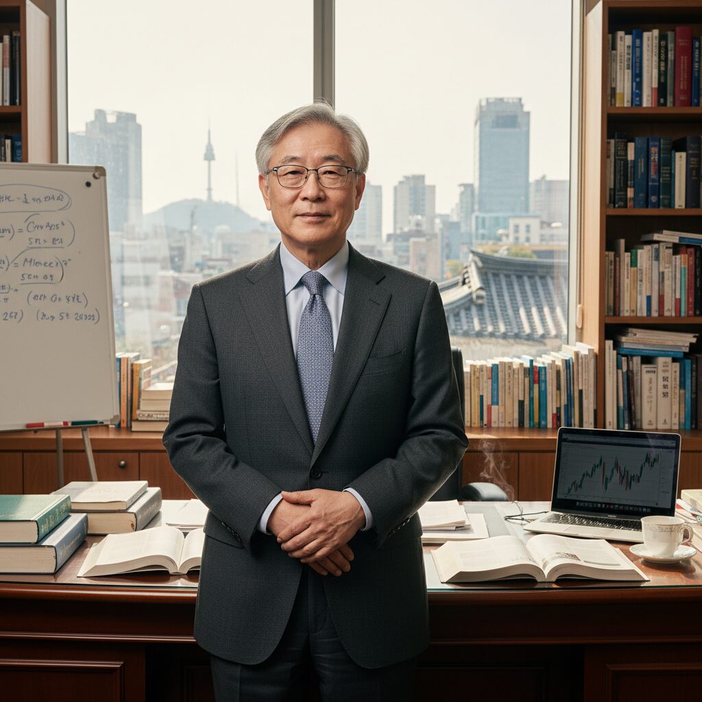 Zvi Bodie 교수가 책상을 앞두고 서 있는 모습