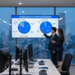 코스닥 액티브 ETF 두 상품의 주요 편입 종목과 비중을 보여주는 차트 이미지