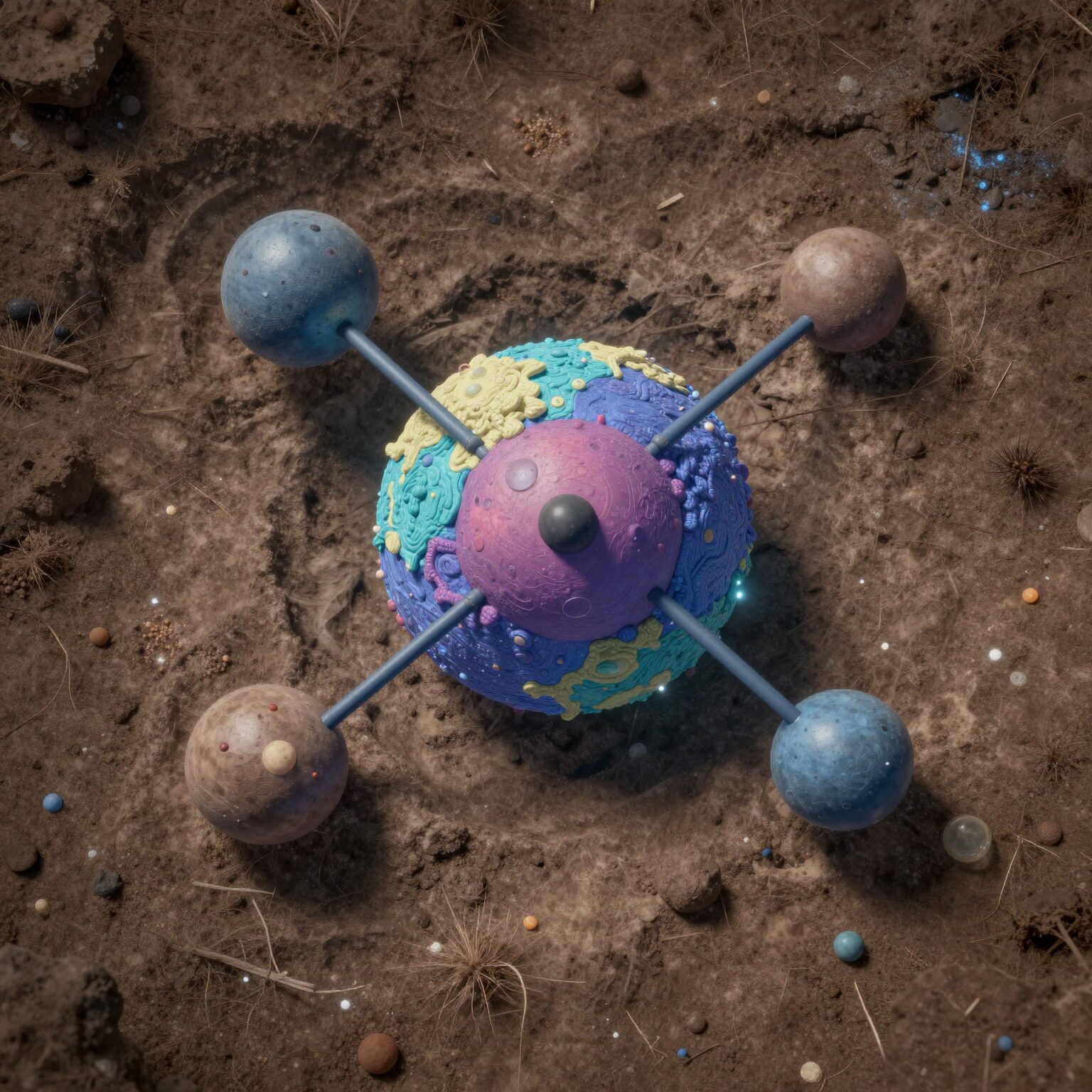 원자 오비탈과 에너지 균형을 설명하는 다이어그램