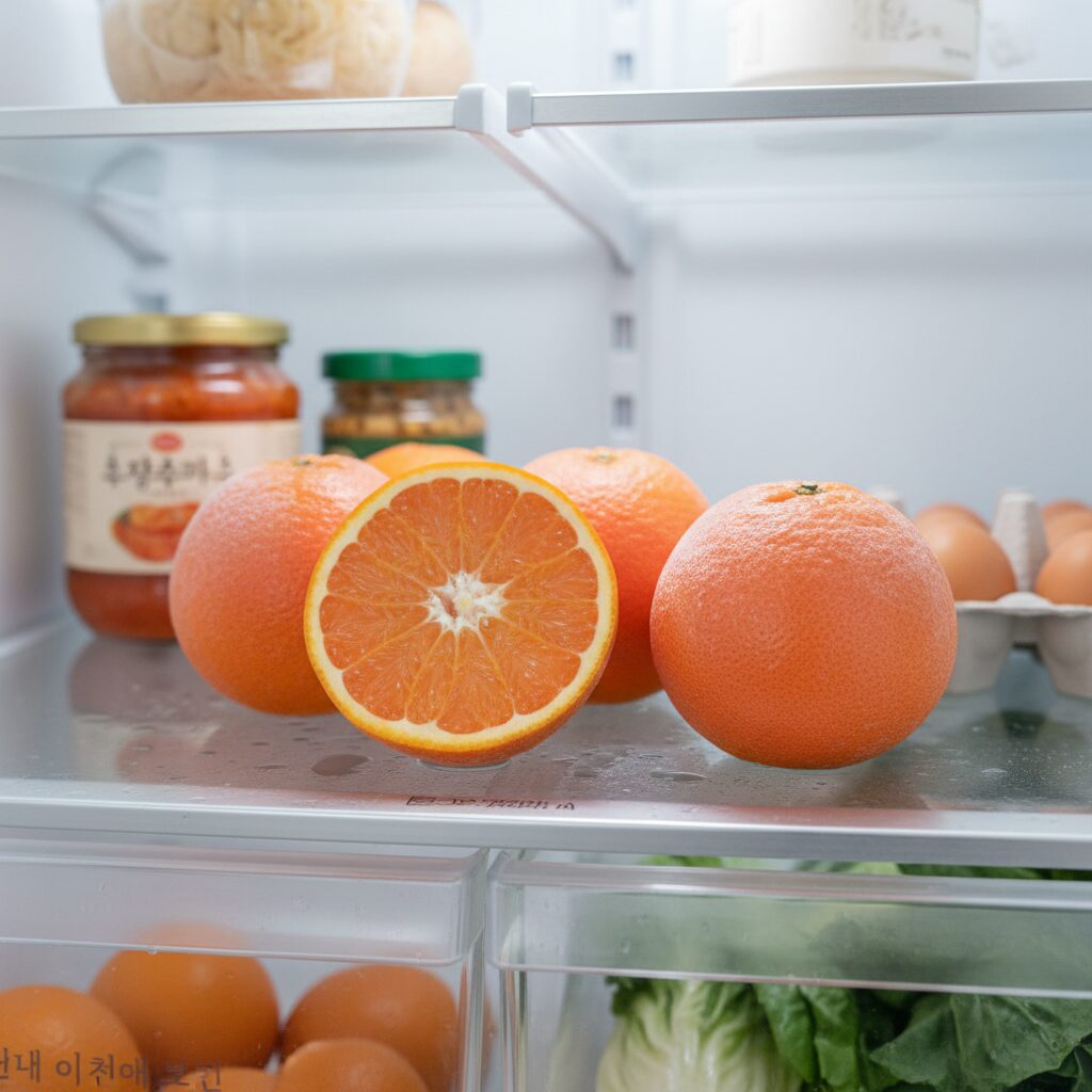 냉장고에서 숙성된 카라카라 오렌지