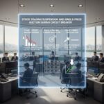 주식 CB 발동중 뜻과 투자자 대응 방법 서킷 브레이커 발동 시 주식 거래 중단과 단일가 매매 과정을 설명하는 다이어그램