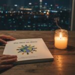 지구를 위한 한 시간 그림책 표지와 함께 놓인 양초