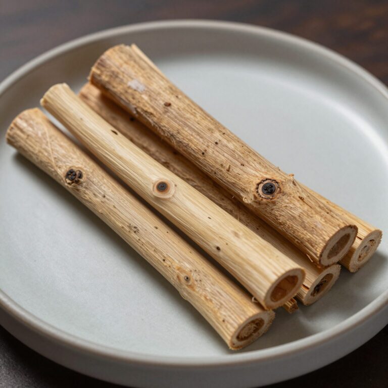 데쳐서 무친 엄나무순 요리 접시