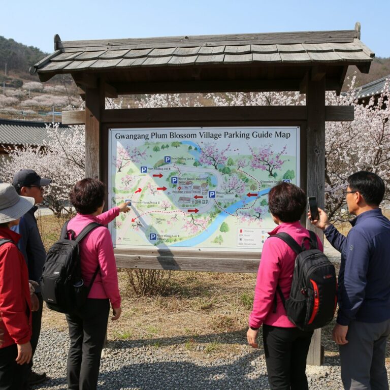 광양 매화마을 주차장 위치 안내 지도