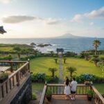 제주도 가족 여행 숙소 드라마 촬영지 여행기 우리들의 블루스 펜션에서 바라본 제주도의 푸른 풍경과 넓은 마당