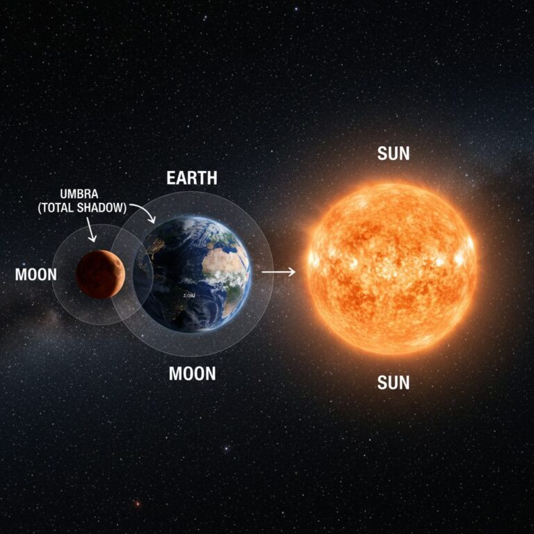 개기월식 원리 그림 지구 태양 달의 위치