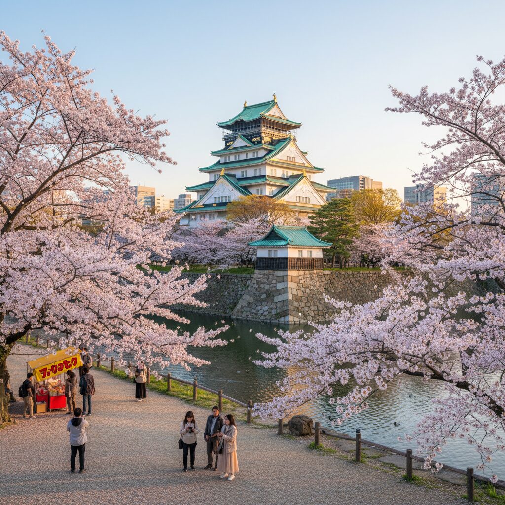 3월 말 나고야성과 주변 풍경