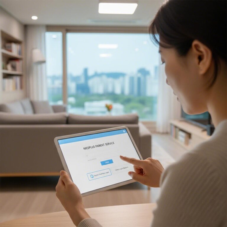 나이스플러스 학부모 서비스 로그인 화면과 디지털원패스 선택지