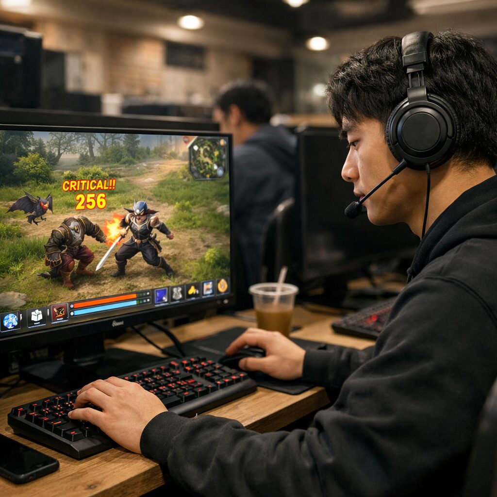 라그나로크 오리진 클래식 게임 플레이 화면 어쌔신 직업의 전투 장면