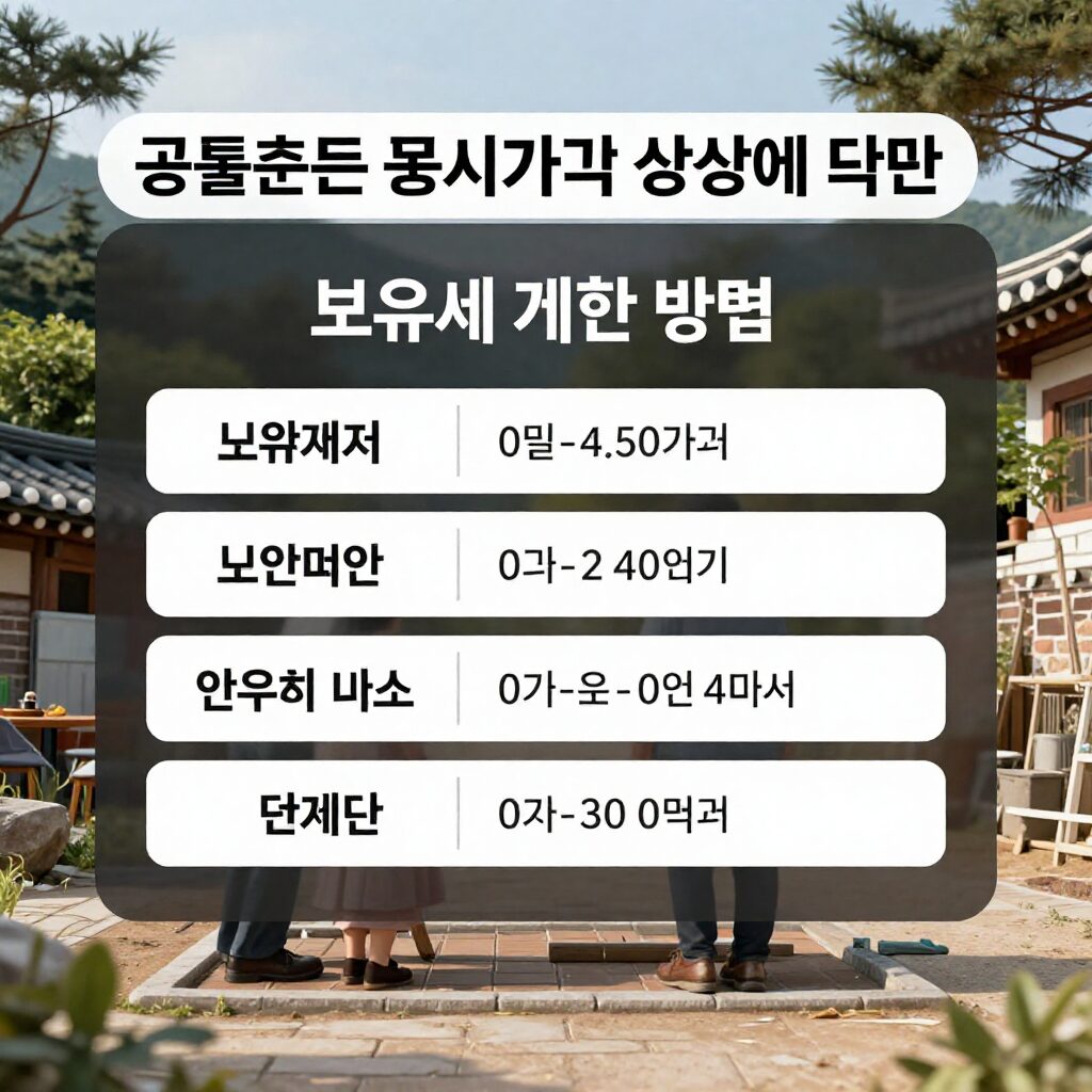 공동주택 공시가격 상승에 따른 보유세 계산 방법 설명