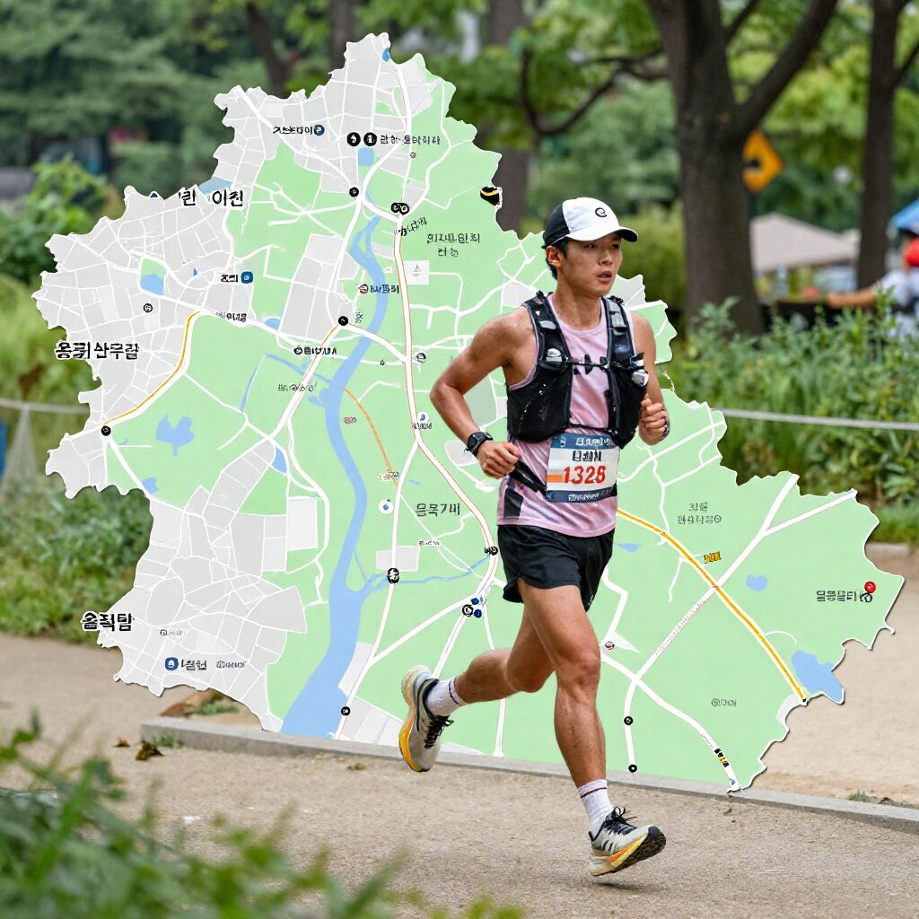 나는 솔로런 10km 달리기 코스 지도