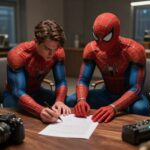 마블 코믹스에서 스파이더맨이 메피스토와 계약하는 장면