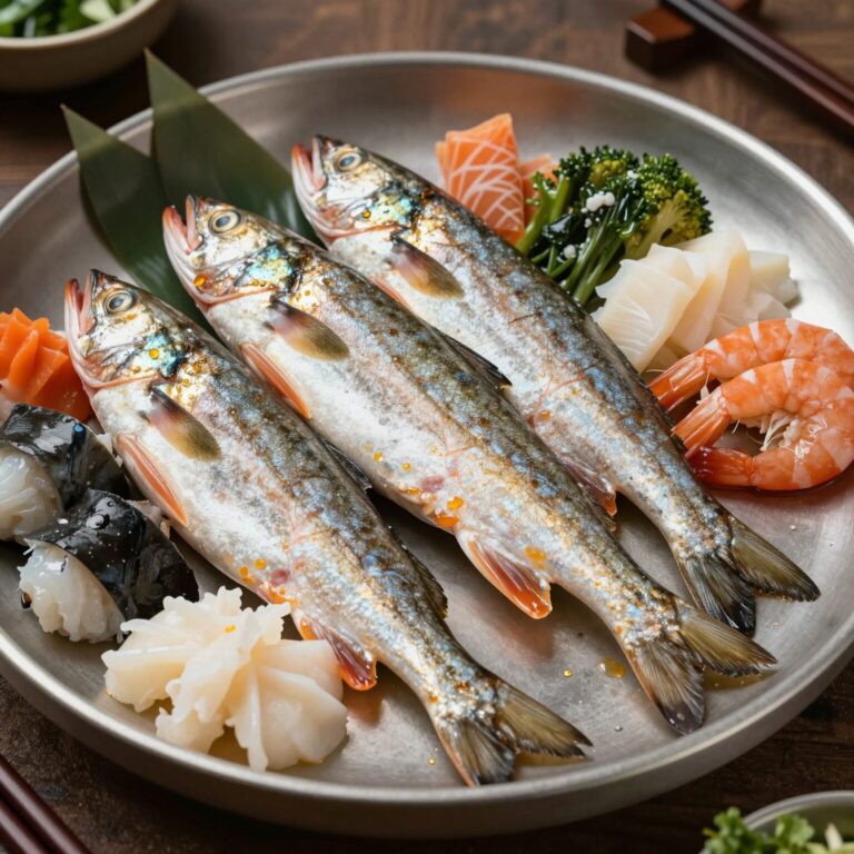 봄 도다리 모둠회와 다양한 생선회가 담긴 접시