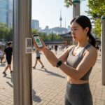 2026년 튼튼머니 적립부터 사용까지 완벽 정리 스마트폰으로 QR 코드를 스캔하며 튼튼머니 운동 인증하는 모습