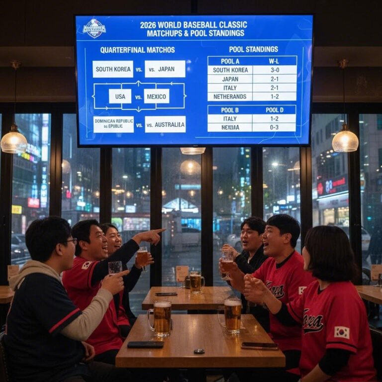 2026 월드베이스볼클래식 8강 대진표와 조별 순위