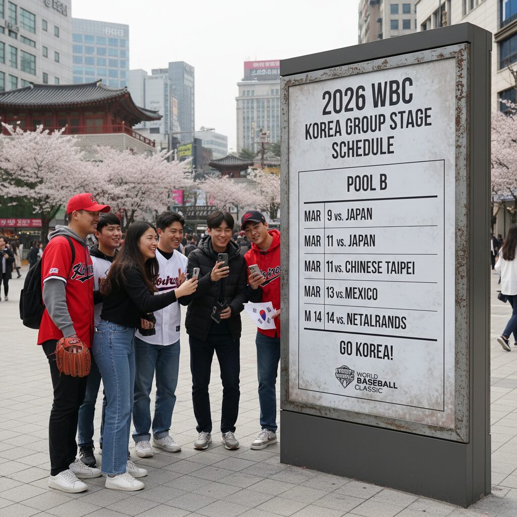 2026 WBC 대한민국 조별리그 일정 표