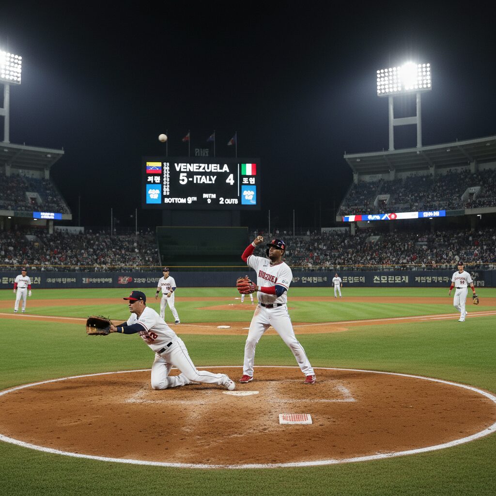 WBC 베네수엘라 이탈리아 준결승 야구 경기 장면
