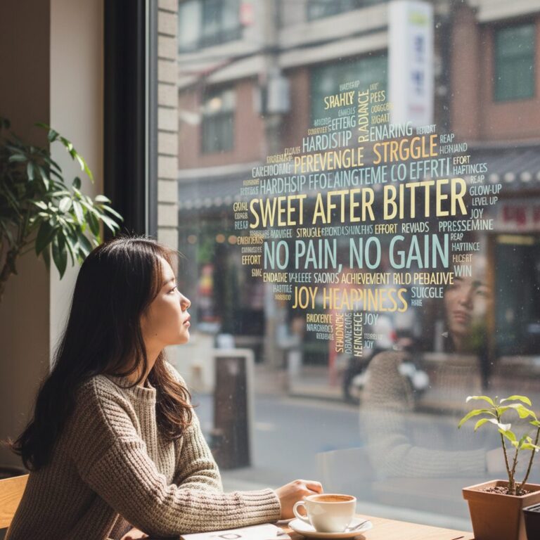 고진감래 신조어와 원래 뜻이 적힌 워드 클라우드 이미지