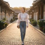 자라 로맨틱 벌룬 슬리브 블라우스 실루엣과 소재 디테일