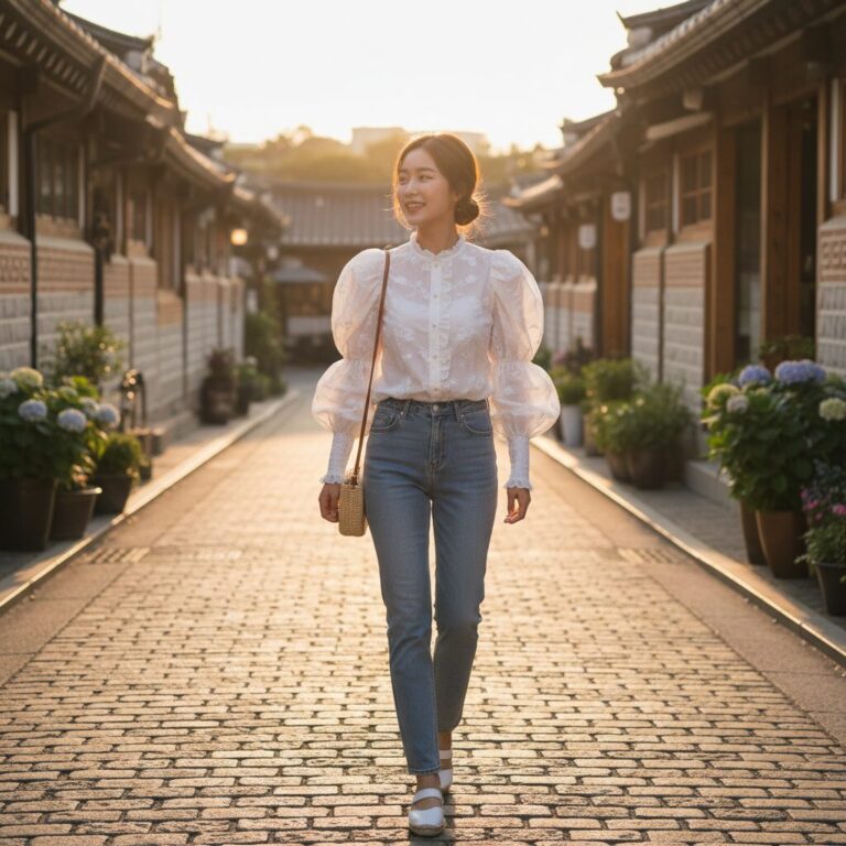 자라 로맨틱 벌룬 슬리브 블라우스 실루엣과 소재 디테일