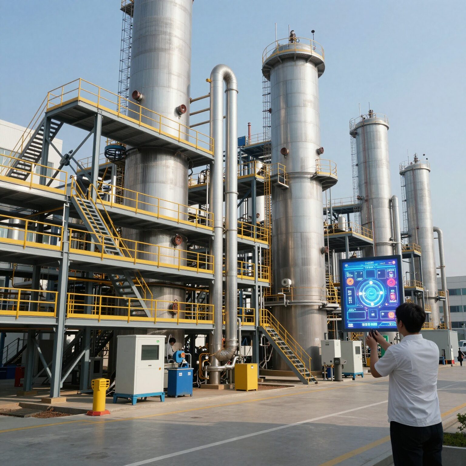 보원케미칼 생산 공장 외관과 자동화 설비