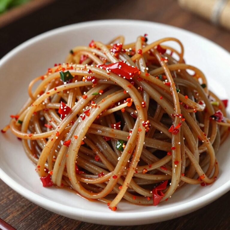 데친 두릅에 감자풀 양념을 버무려 완성한 두릅김치 사진