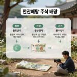 현금 배당과 주식 배당의 개념을 설명하는 다이어그램