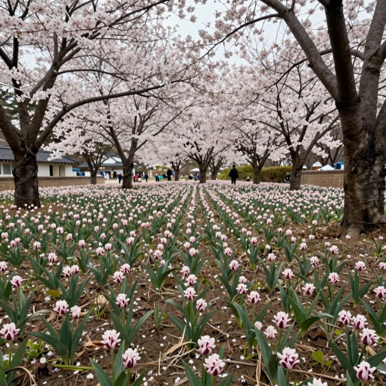 봄 들판에 자라는 쇠뜨기 군락