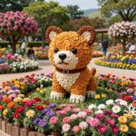 고양꽃박람회 장미원과 티니핑정원의 화려한 꽃 조형물 풍경