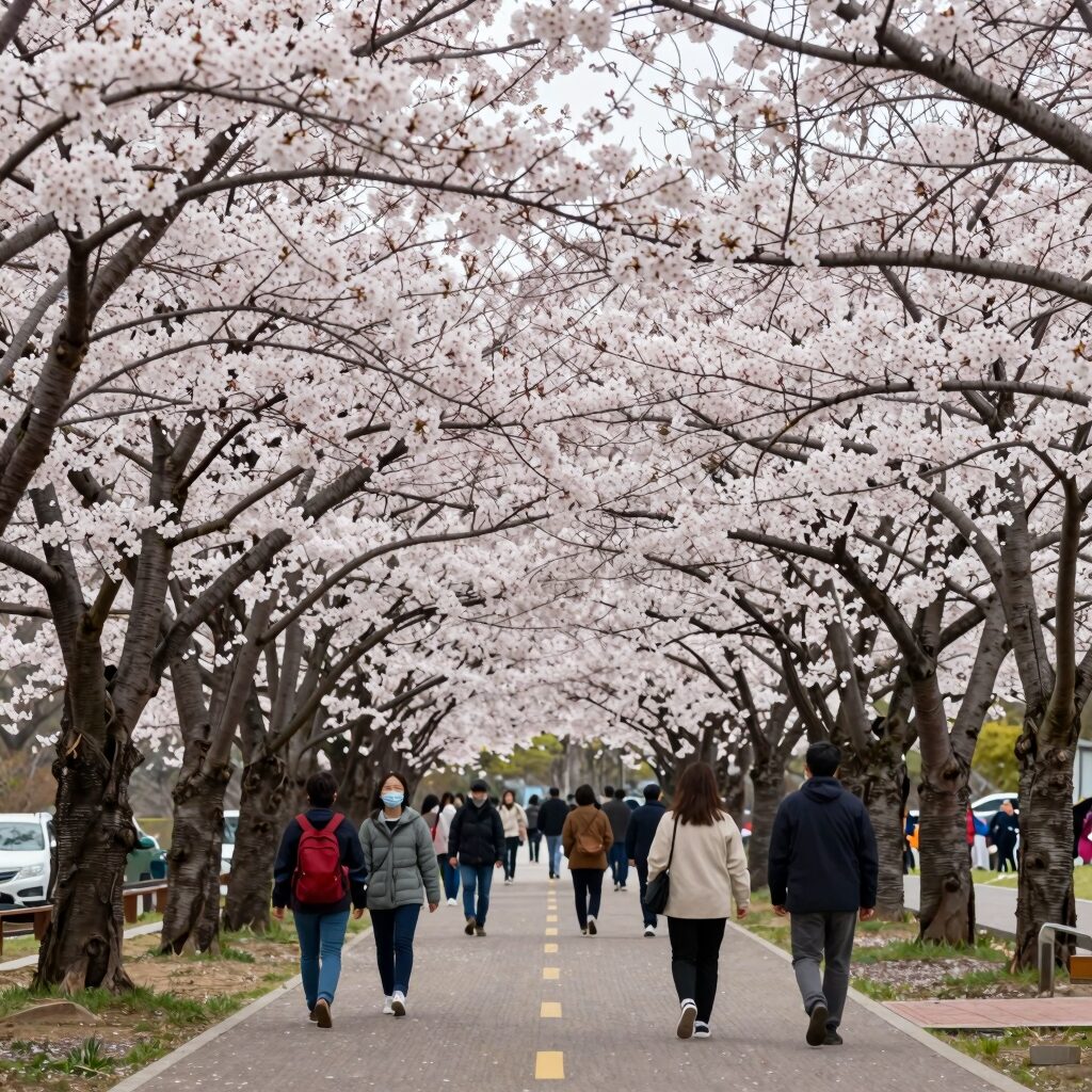 2026년 4월 아오모리 하치노헤 미야기코엔 공원의 만개한 벚꽃과 지진 경험담