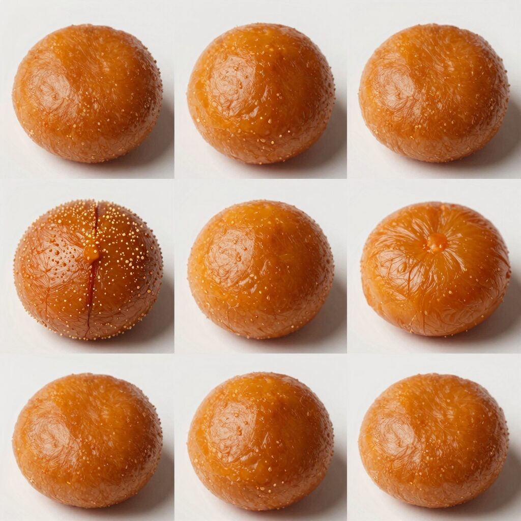 생활의달인 호박떡 명장 세 곳의 대표 호박떡을 한눈에 비교한 사진