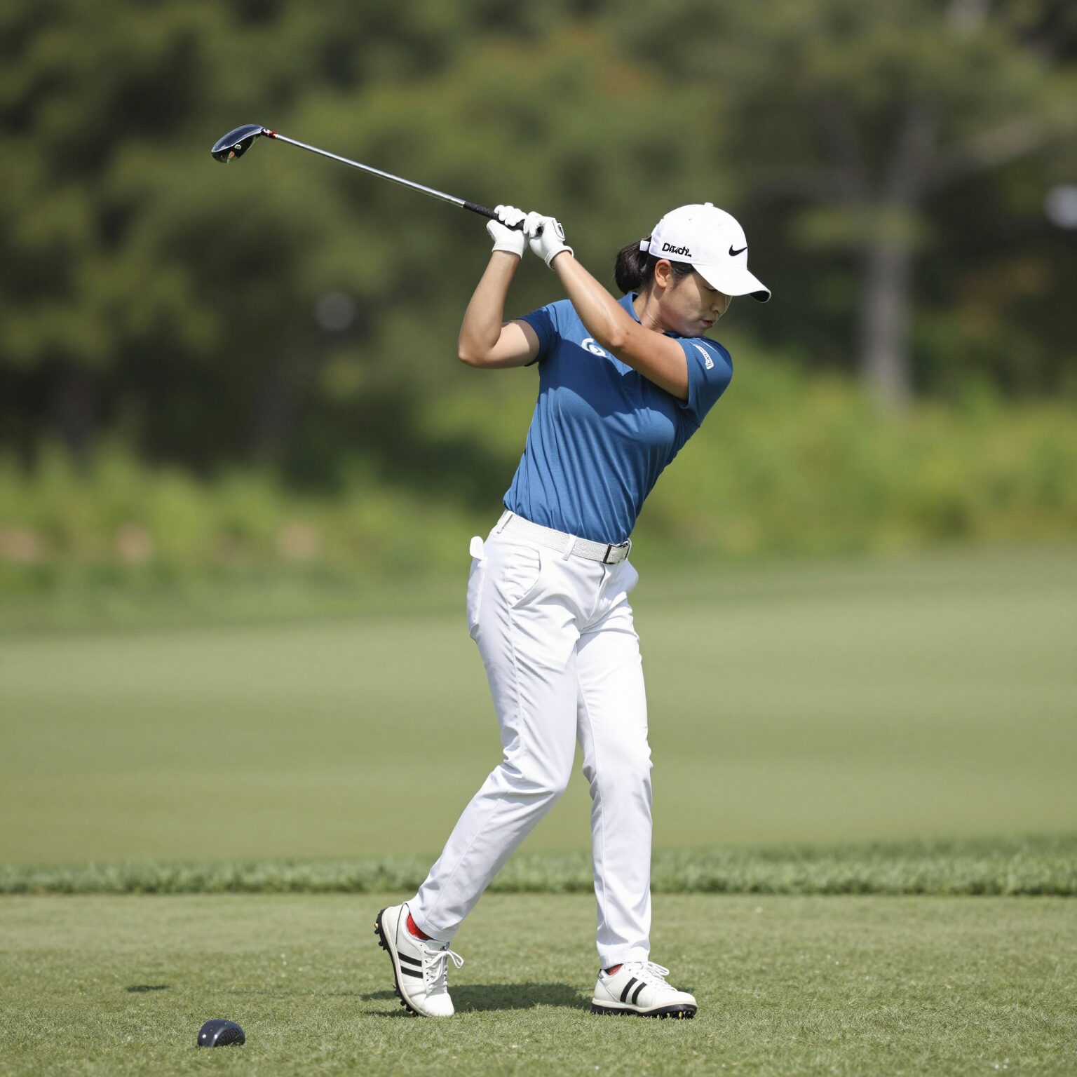 김효주 선수의 정교한 아이언 샷 스윙 폼