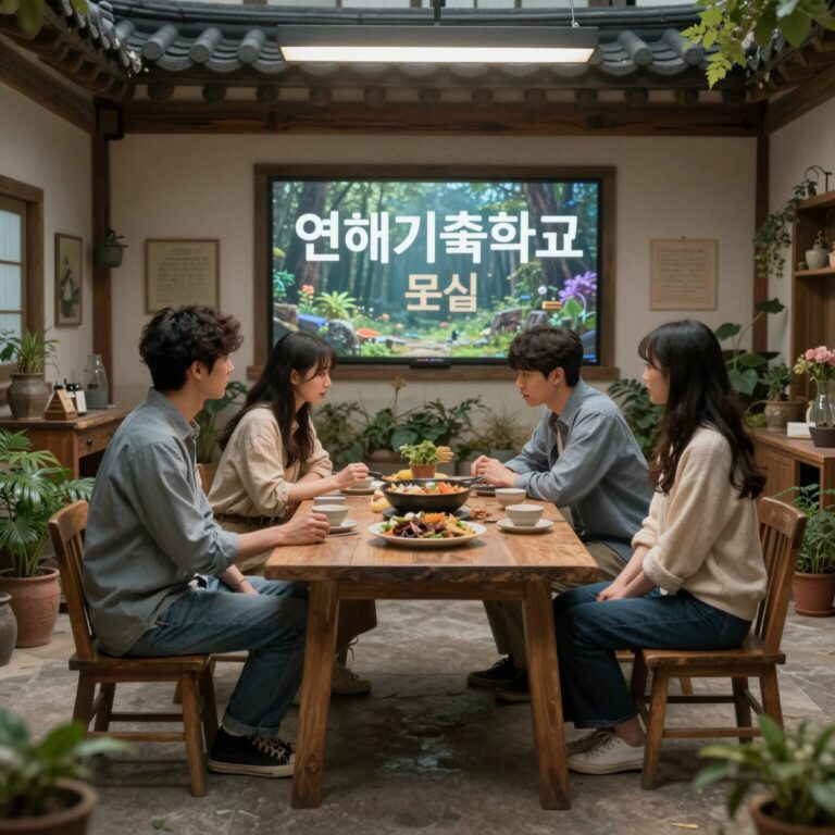 연애기숙학교 돌싱과 모솔 출연자들이 교정처럼 꾸며진 공간에서 서로를 바라보는 프로그램 메인 키비주얼