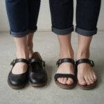 미니멜리사 신발 150 사이즈와 160 사이즈를 나란히 놓고 비교한 사진