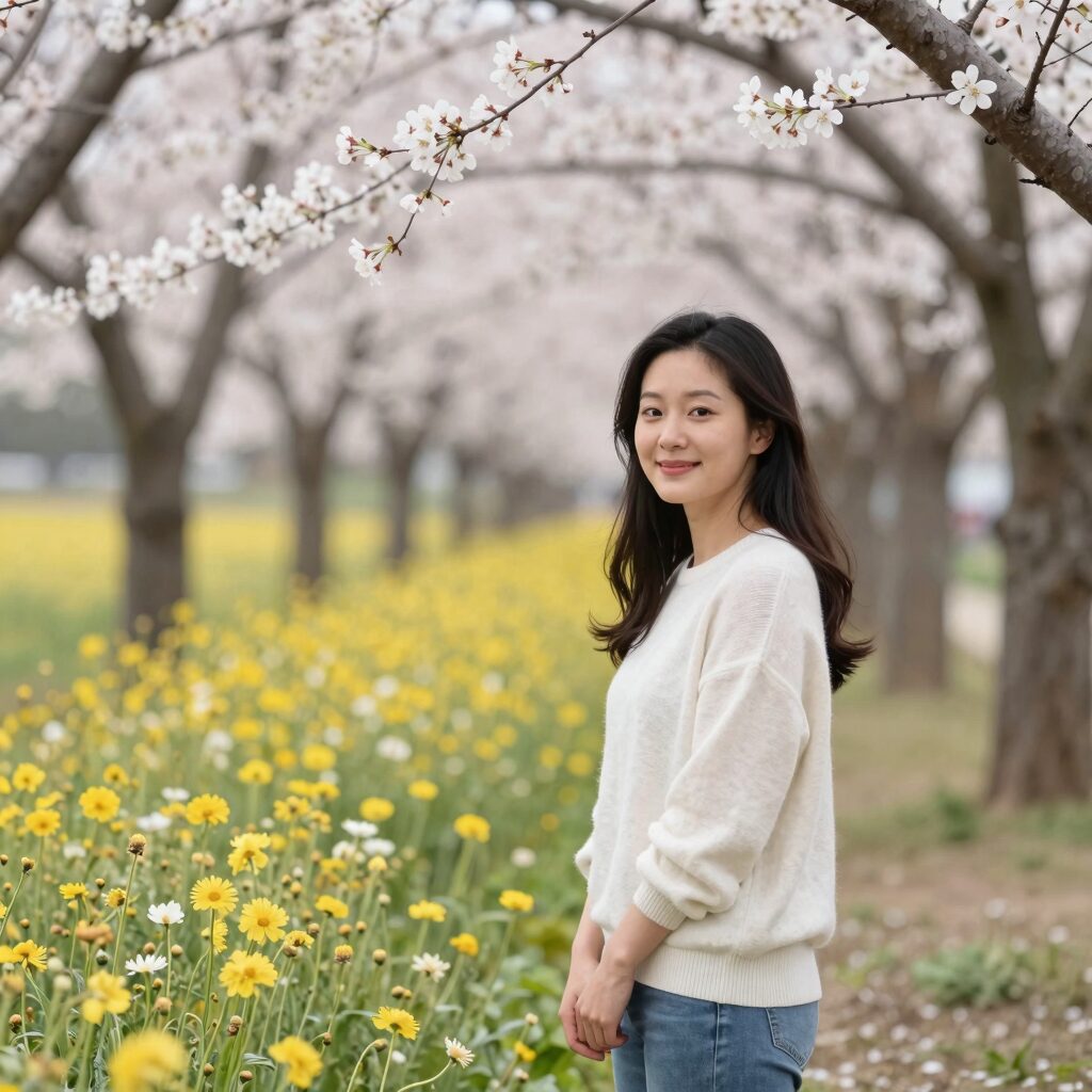 밀양 위양지 완재정과 활짝 핀 이팝나무 꽃이 어우러진 풍경