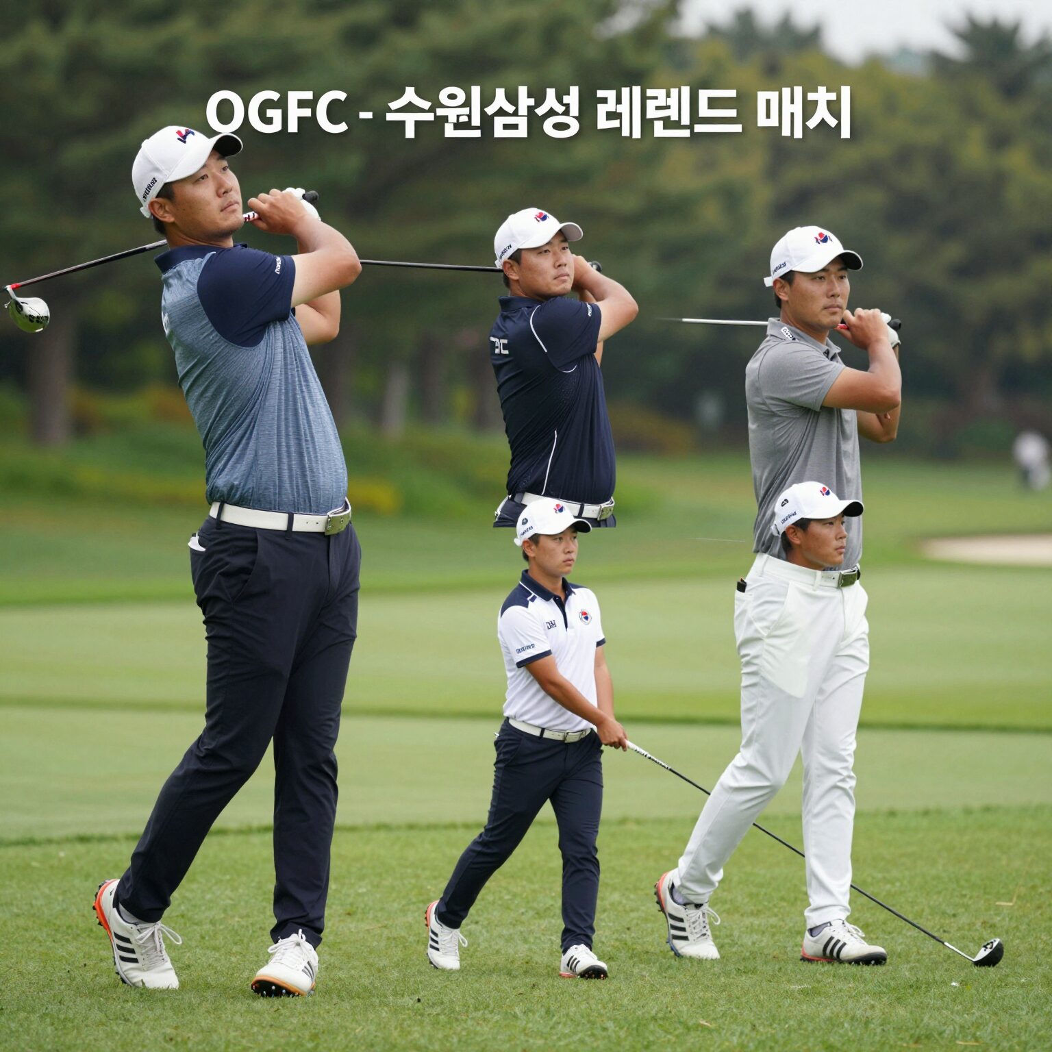 OGFC와 수원삼성 레전드 매치 주요 선수들 라인업 구성도