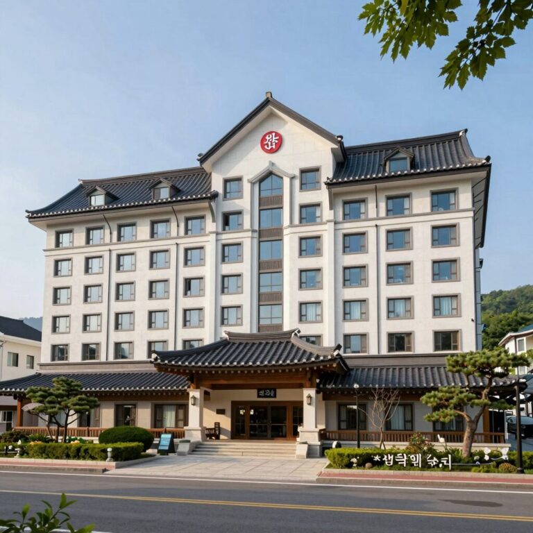 강릉 동해바다가 보이는 신라모노그램 강릉 호텔과 레지던스 외관 전경