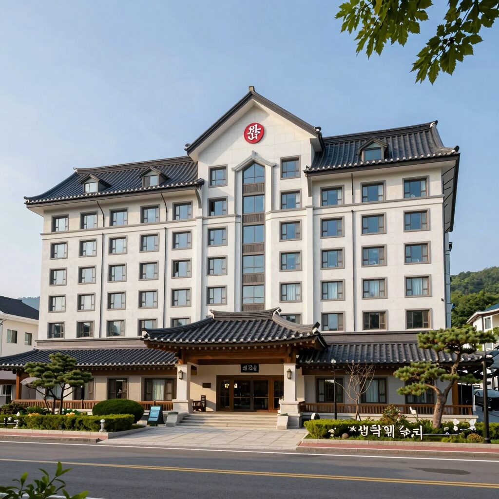 강릉 동해바다가 보이는 신라모노그램 강릉 호텔과 레지던스 외관 전경